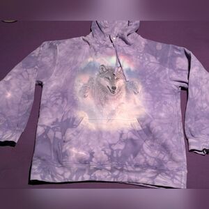 The Mountain Purple Wolf Unisex Hoodie
